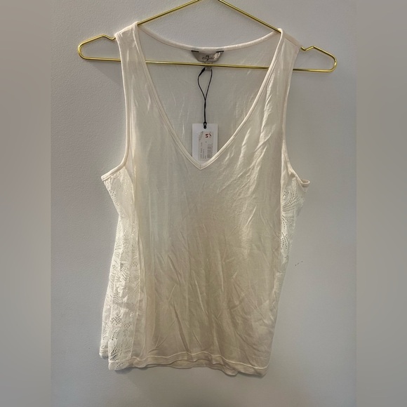 7 For All Mankind White Lace Tank - Picture 1 of 7